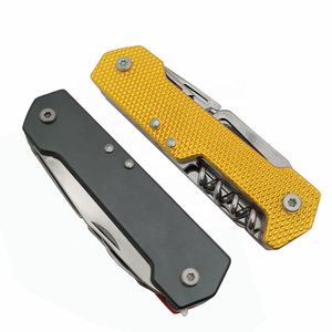 Couteau de poche multifonction en acier inoxydable pour le camping, couteaux multi-combinaisons, mousqueton avec poignée en aluminium pour hommes - Product Image 3