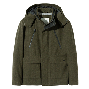 Bestseller Herren grüne Jacke Winter Wolle Kapuzen tasche Hochwertige Plus Size anpassbar - Product Image 2