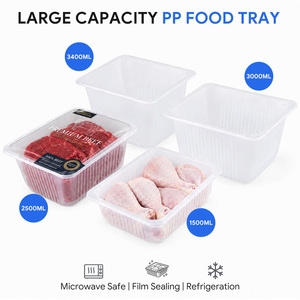 Barquette jetable personnalisée en plastique PP de qualité alimentaire pour viande fraîche et pain de supermarché - Product Image 1
