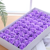 INUNION Factory 3 Couches 5cm 50 Pièces Par Boîte Rose Savon Fleur Fleur Décorative Savon Artificiel Roses Fleur