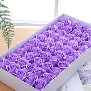 INUNION Factory 3 Layers 5cm 50 Pieces Per Box Rose Soap Flower Decorative Flower Artificial Soap Roses Flower