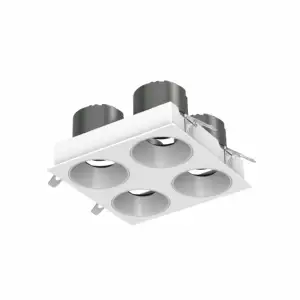 Modern dört başlı ızgara COB spot ışığı serisi 40W LED duvar otel downlight için alüminyum gövde ile yıkama lambası
