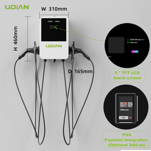 Nouvelle borne de recharge murale AC pour véhicules électriques 16A 22KW à double connecteur NACS pour la maison et autres - Product Image 2
