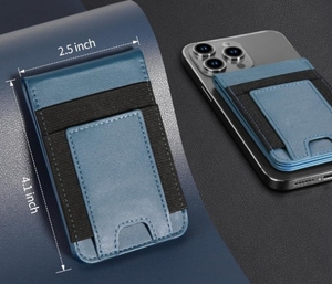 Ví đựng thẻ da tùy chỉnh năm 2024, có nam châm, tích hợp giá đỡ điện thoại di động cho <span class=keywords><strong>iPhone</strong></span> 16/15/14 Pro Max/14 Pro/14/14 Plus/13/12 Series - Product Image 5