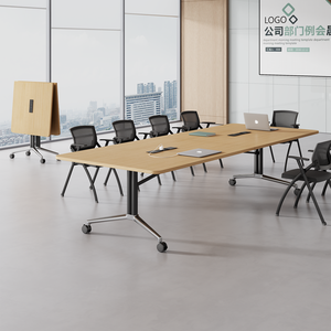 Table de conférence mobile pliable moderne - Bureau de formation modulaire à plateau rabattable avec roulettes pour salle de <span class=keywords><strong>réunion</strong></span> et salle de séminaire - Product Image 1