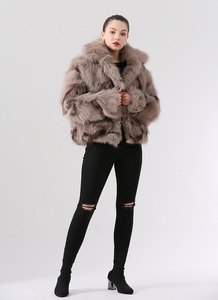 YY19007 Giacca in Vera Pelliccia di Volpe Naturale di Qualità per Donna, Invernale - Product Image 5
