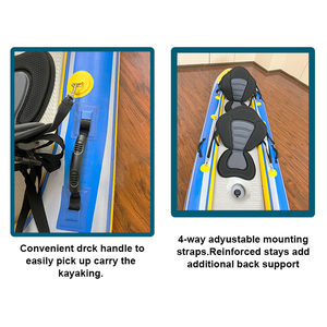 ZEBEC Kxone Nuovo Design Personalizzato Canoa Pieghevole Leggera per Due Persone Kayak Gonfiabile in Tessuto Drop-stitch per Spiaggia - Product Image 3