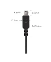 Câble USB personnalisé Mini 5P mâle 2 conducteurs 1m Micro mâle vers fil 2 conducteurs extrémité ouverte