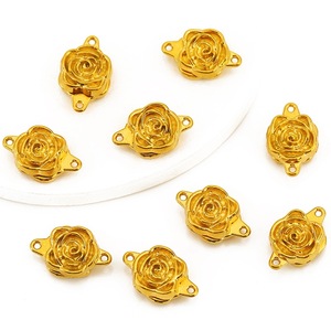 Cierre Magnético con Diseño de Rosa, Chapado en Oro de 18K, Accesorio de Joyería para la Elaboración de Collares - Product Image 1