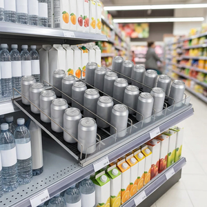 Étagère à rouleaux à alimentation par gravité FIFO avant avec séparateur, présentoir automatique réglable pour boissons, pour rack de refroidissement de supermarché - Product Image 1