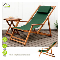 Silla de Playa Plegable de Madera con Logotipo Personalizado al por Mayor, Diseño Tradicional, Muebles de Exterior para Uso en Playa y Piscina, China