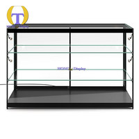 Comptoir de présentation en verre transparent Full Vision 6 pieds Porte coulissante Fournitures de magasin de détail Table de présentation en verre pour vitrines de magasin