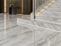 Dalles de marbre blanc Ajax pour comptoirs de cuisine, dessus de vanité, grands carreaux de sol, marches d'escalier, revêtements muraux et meubles en pierre