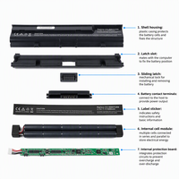 Baterai Laptop PU556 11.1V 5200mAh Baru untuk Dell XPS M1330 M1350 Inspiron 1318 312-0566 Pengganti