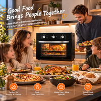 Four électrique encastrable multifonction pour la cuisson, la rôtissure, la grillade et la friture à l'air, cuisson facile pour les repas en famille
