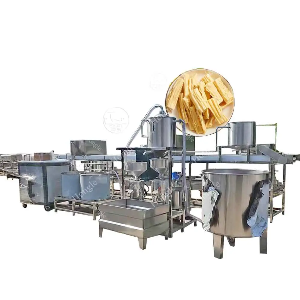 Fully Automatic Commercial Bean Curd Tofu Skin Yuba Making Machine Production Line Bean Product Processing Machine