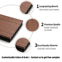 Nouvelle conception de terrasse extérieure en bois composite à grain de bois de mahogany, faible entretien, antidérapante, pour la rénovation de terrasse de jardin