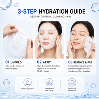 Masque facial hydratant à l'acide hyaluronique, masque en feuille hydratant, hydratation profonde, soin de la peau