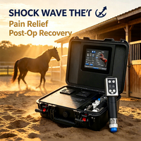 Appareil à ondes de choc électromagnétiques pour chevaux 200W, portable en valise, à pénétration profonde, avec plusieurs émetteurs, OEM ODM