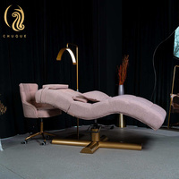 Chuque Moderne rose Cils Lit Salon Meubles Arc Spa Beauté Matelas Visage Lit Salon De Beauté De Luxe Électrique Cils Lit Chapeau