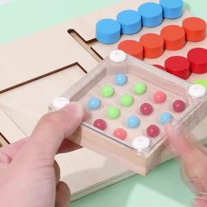 Juego de Mesa de Rompecabezas Deslizante de Madera para Dos Jugadores, Diseño Amigable y Seguro, Juguete Educativo Perfecto para Niños y Niñas - Product Image 3