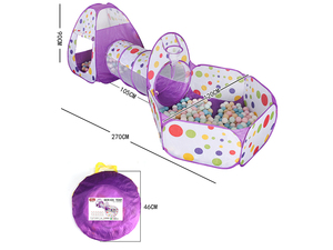 Chenghai Samtoys 3 en 1 enfants toile aire de jeux Tunnel tente océan piscine à balles bébé Camping en plein air jeu jouet Pop UP tente <span class=keywords><strong>maison</strong></span> - Product Image 4