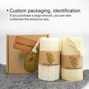 Круглая люфа, экологически чистая упаковка, Органическая биоразлагаемая отшелушивающая Удобная губка для люфы - Product Image 4