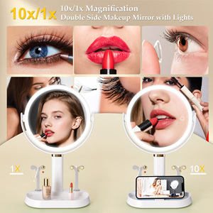 <span class=keywords><strong>Espejo</strong></span> de Maquillaje POWERME con Luces, Interruptor Táctil, <span class=keywords><strong>Espejo</strong></span> de Mesa Iluminado con Aumento - Product Image 3