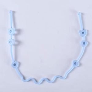 Jouet pour bébé en silicone anti-chute à motif de dessin animé avec cordon anti-perte pour sucette, câble de données et chaîne de fixation pour poussette - Product Image 4