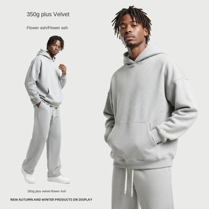 Nuova Felpa con Cappuccio da Uomo <span class=keywords><strong>2026</strong></span>, Spessa e Morbida, Stile Americano Trendy, Set con Cappuccio da 350g per Uomo - Product Image 5