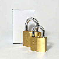 Cadenas à clé 50 mm en laiton, corps diamanté, sécurité renforcée, double levier de verrouillage, anse en acier trempé, logo personnalisé, pour porte, portail, abri, entrepôt