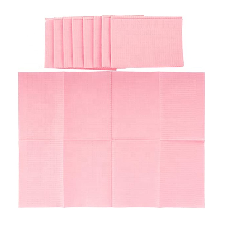 Нагрудники для пирсинга, абсорбирующие зубные нагрудники с высокой степенью впитывания воды, 3 слоя, розовые