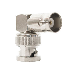 75 Ohm UHD HD Video 90 Degree RF Coax Coaxial Cable Adapter Right Angle BNC Male to Female Connector <strong>Plug</strong> for <strong>CCTV</strong> - Product Image 1