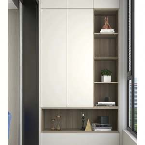 2026 Customized Solid Surface PVC Bathroom Cabinet Modern Design Laundry Sink Cabinet for Hotel/Apartment Washing Machine - Product Image 2