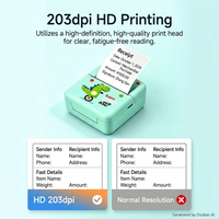 Printer Mini Portabel Printer Label Thermal Warna Kustom Android iOS Printer Label Bluetooth Portabel