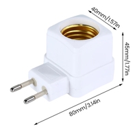 Ampoule à LED E27, support de base de prise, adaptateur de prise UE, interrupteur marche/arrêt