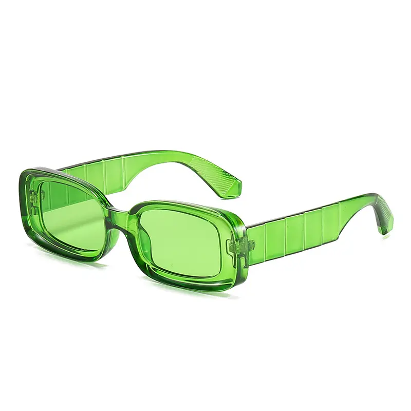 2022 Rectangle Sun Glasses Women Thick Black Orange Frame Summer Beach Shade Eyewear Latest Sunglasses Shade