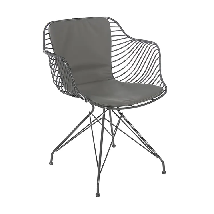 Ücretsiz örnek krom altın Metal avrupa tarzı Model Bob Hy çerçeve krom tasarım siyah turkuaz açık tel sandalye kapalı