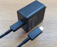 Chargeur rapide USB C PD 45W 5A avec câble de 1 m, prise US, adaptateur de charge super rapide pour smartphones, tablettes, ordinateurs portables