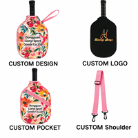 Housse de raquette de pickleball personnalisée en néoprène à impression intégrale pour cadeaux promotionnels d'équipes de club avec support d'échantillons