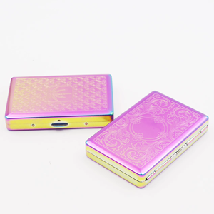 Colorful Tobacco Case Smoking case Metal Cigarette <strong>Box</strong> <strong>Herb</strong> case Smoking Accessory China Manufactory Cigarette Boxes Packaging - Product Image 4