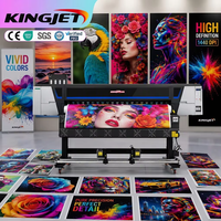 Imprimante grand format Kingjet, imprimante multi-couleurs à solvant écologique, 1,6 m, 1,8 m, 3,2 m, imprimante vinyle avec tête I3200