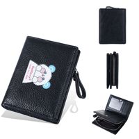 Dompet Kartun Kecil Baru Baellerry untuk Wanita, Dompet Lipat Tipis dengan Resleting, Tempat Kartu dari Kulit PU, Dompet Musim Semi yang Lucu dan Trendi