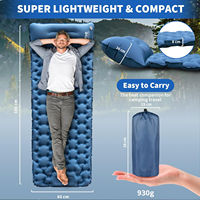 Matelas de couchage gonflable ultraléger avec pompe intégrée et oreiller en TPU, 3 pouces, rectangulaire, compact, pour le camping, la randonnée, l'alpinisme, la escalade 4