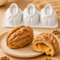 Nouveau moule à gâteau en silicone en forme de noix, pour pâtisserie DIY, qualité alimentaire, pour fondant, chocolat, gelée, dessert, outils de décoration de cupcakes