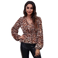 Mode fleur imprimer dames en mousseline de soie Shirte femmes partout impression chemise à manches longues Blouse pour les femmes
