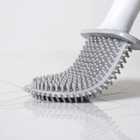 Ensemble de Brosse de Toilette Mini Professionnelle à Poils Doux pour Salle de Bain (Matériau PP Fond Plat)