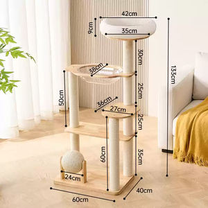 Solid Wood <b>Cat</b> <b>Tree</b> Tower Scratcher Capsule & Scratch Resistance <b>Cat</b> Climbing Frame Sisal Material <b>Cat</b> House Container - Product Image 6