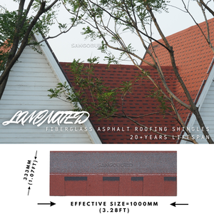 Sangobuild कारखाने की कीमत डामर शिंगल सामग्री वास्तुशिल्प डामर शिंगल्स घरों के लिए अमेरिकी बिटुमेन छत - Product Image 2