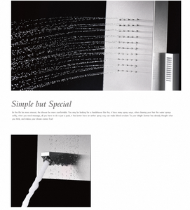 Columna de panel de <span class=keywords><strong>ducha</strong></span> montada en la pared de acero inoxidable moderna, <span class=keywords><strong>torre</strong></span> de cascada con chorros de masaje corporal para uso en hoteles - Product Image 3